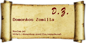 Domonkos Zomilla névjegykártya